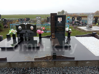 Установка памятника и укладка платки
